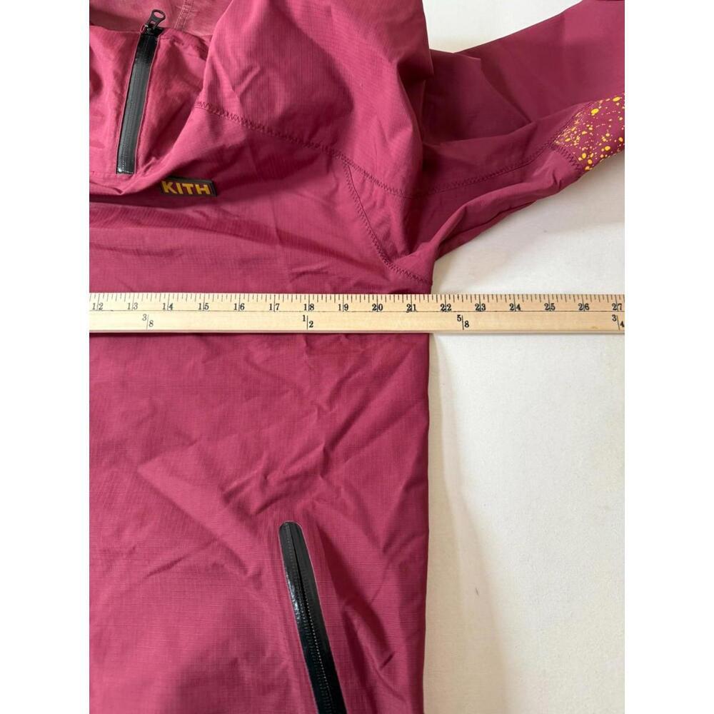 Kith Furman "Central Park" Anorak Waterproof Hooded Jacket Maroon Medium - Picture 5 of 6